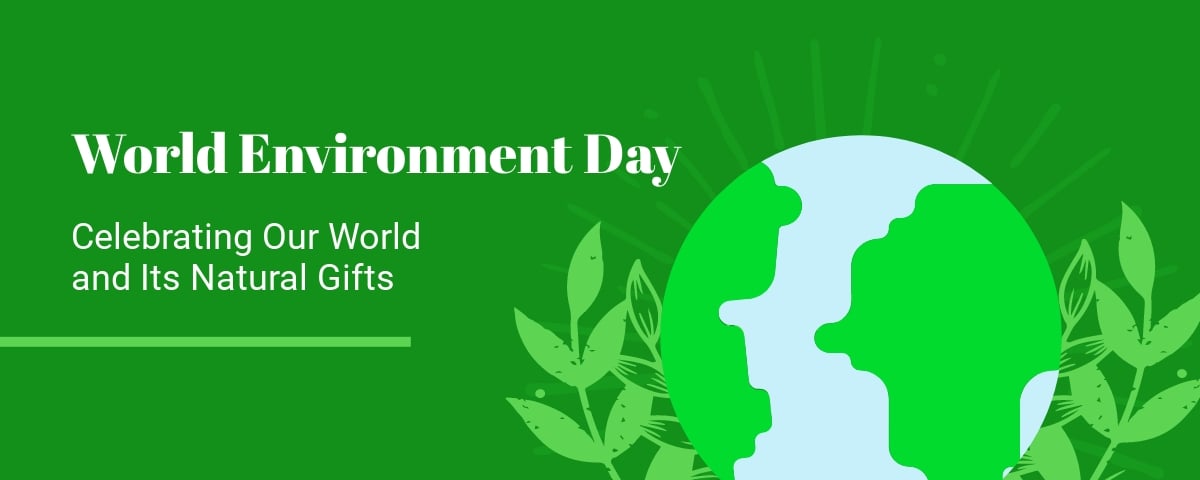 Free World Environment Day Twitter Banner Template
