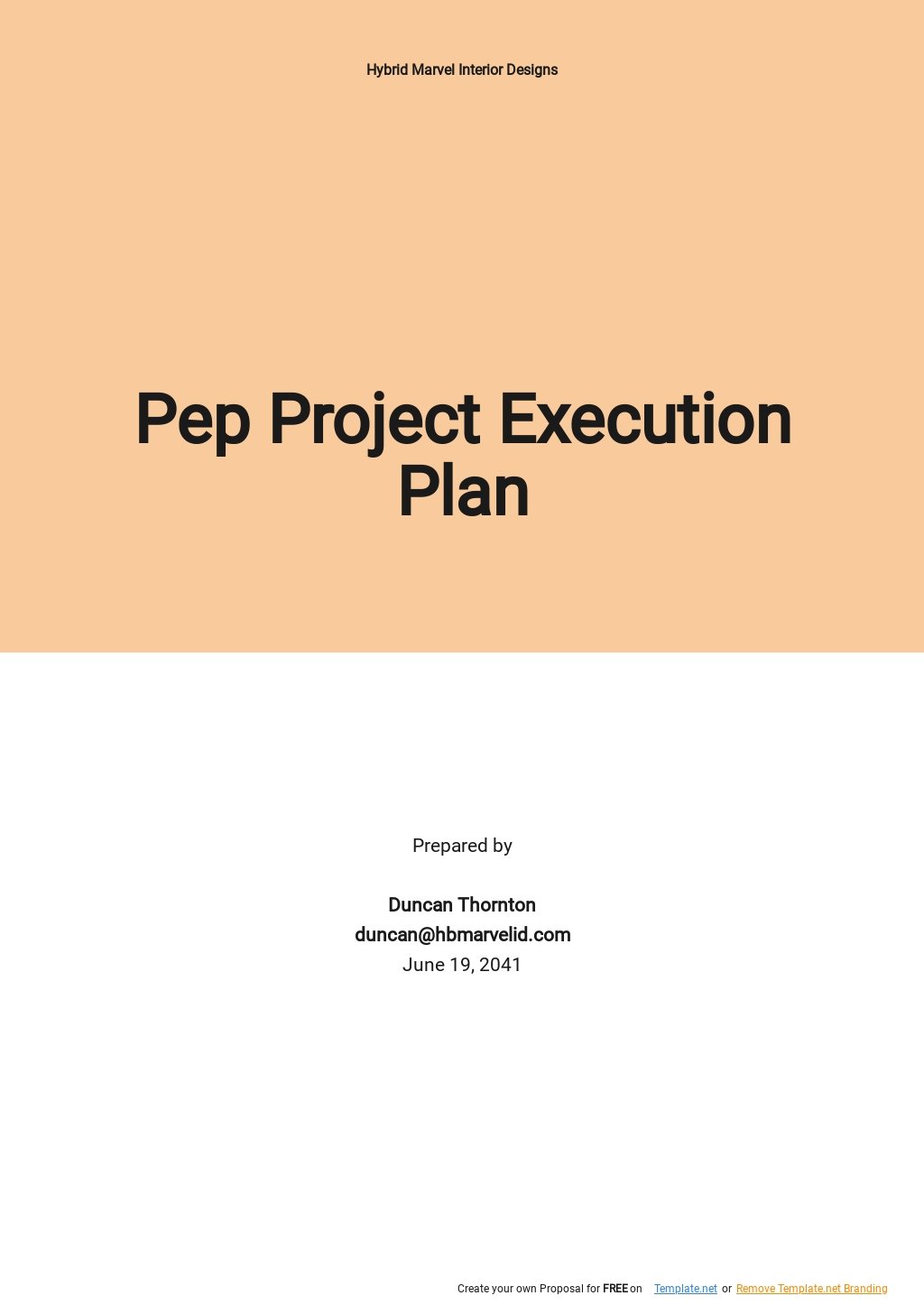 Project Execution Plan Template Ppt Free Download