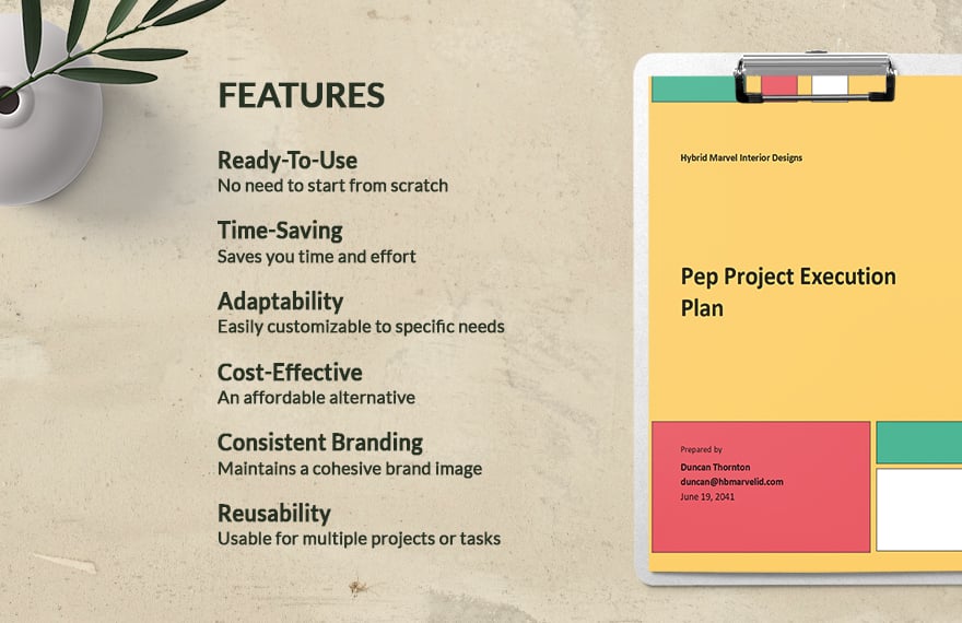 Pep Project Execution Plan Template