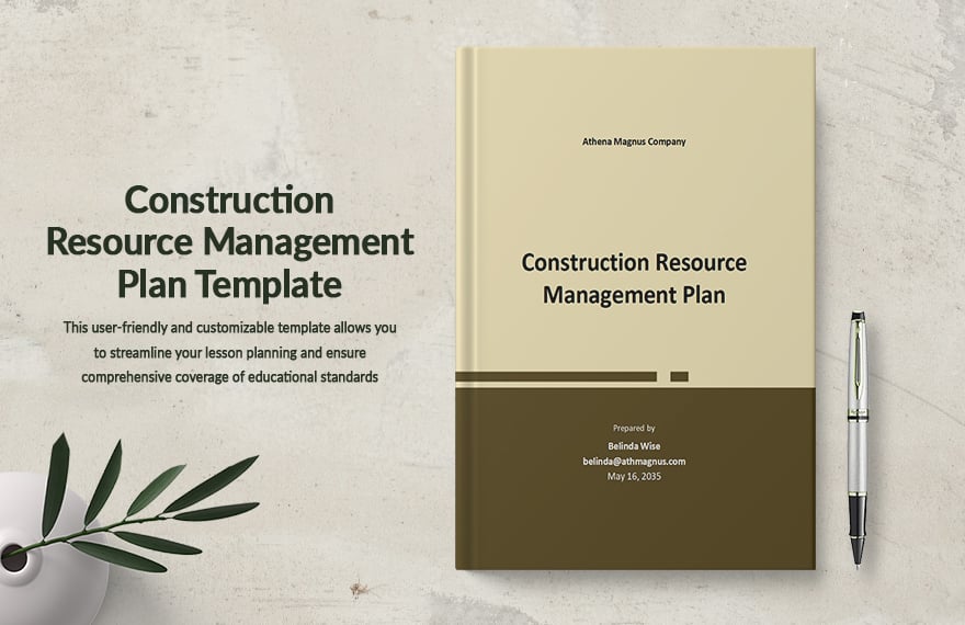 Construction Resource Management Plan Template