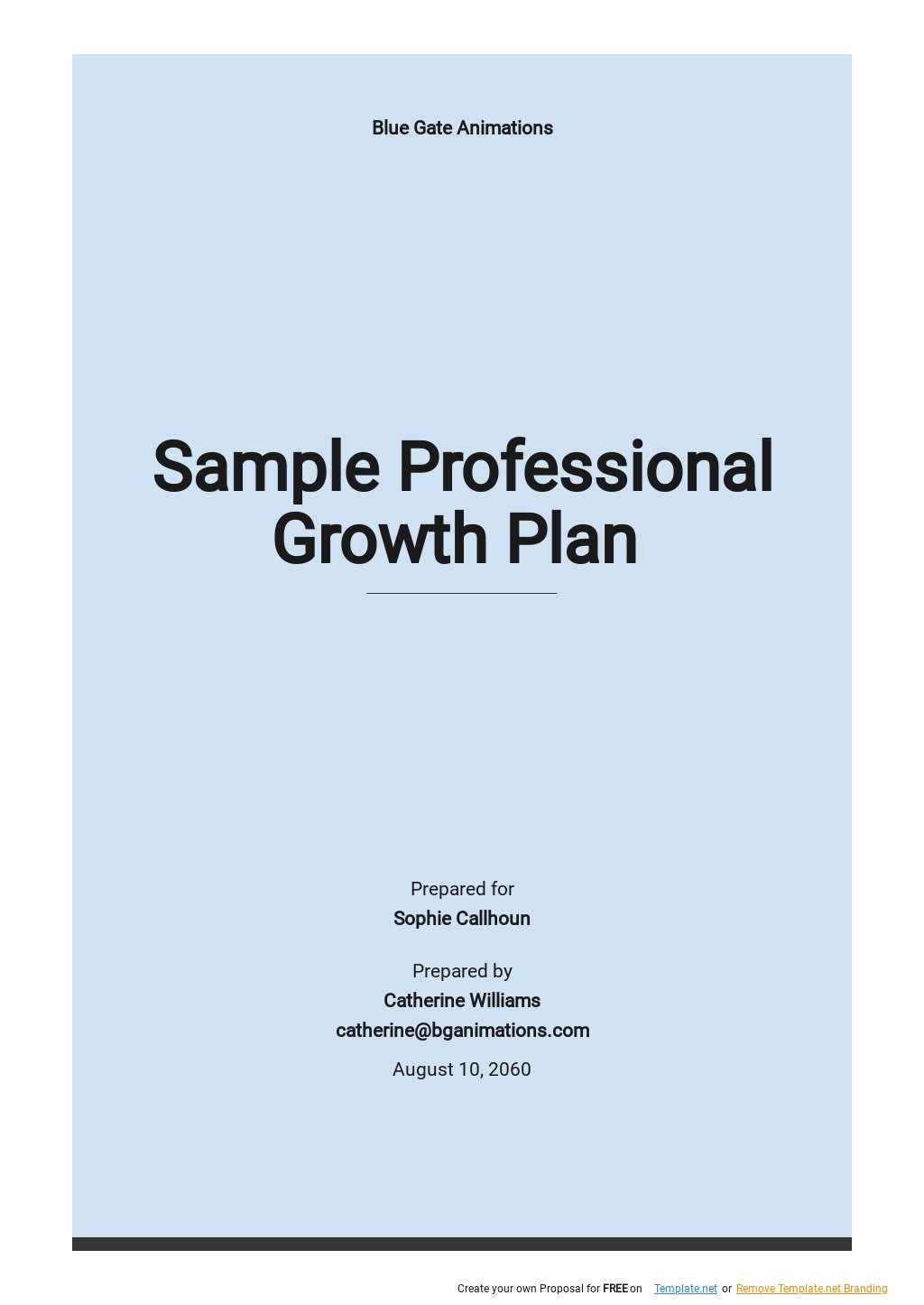 Sample Professional Growth Plan Template Free PDF Google Docs Word