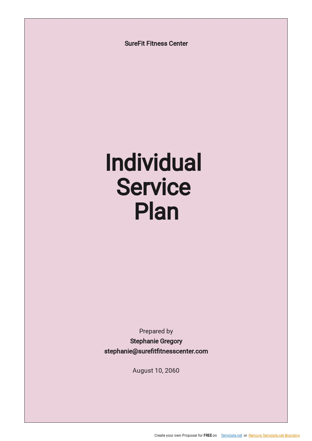 Individual Vision Service Plan Template - Google Docs, Word, Apple ...