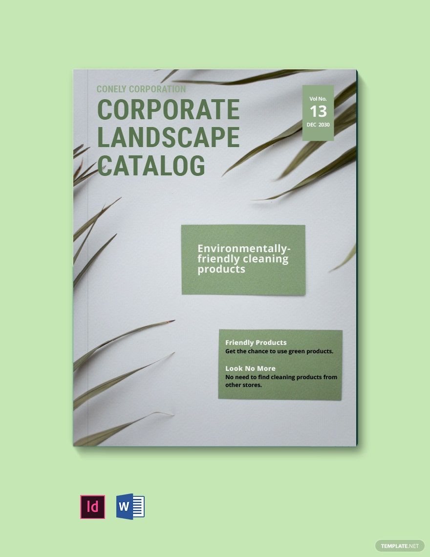 Corporate Landscape Catalog Template