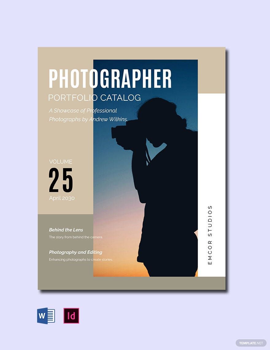 Photographer Portfolio Catalog Template