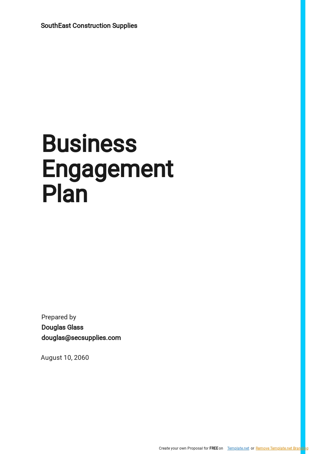 Business Engagement Plan Template 