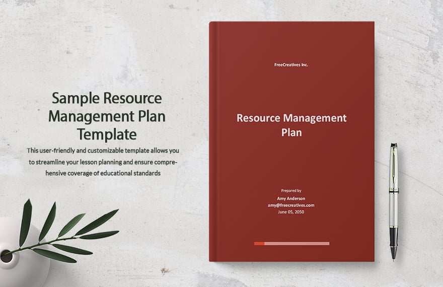 Sample Resource Management Plan Template