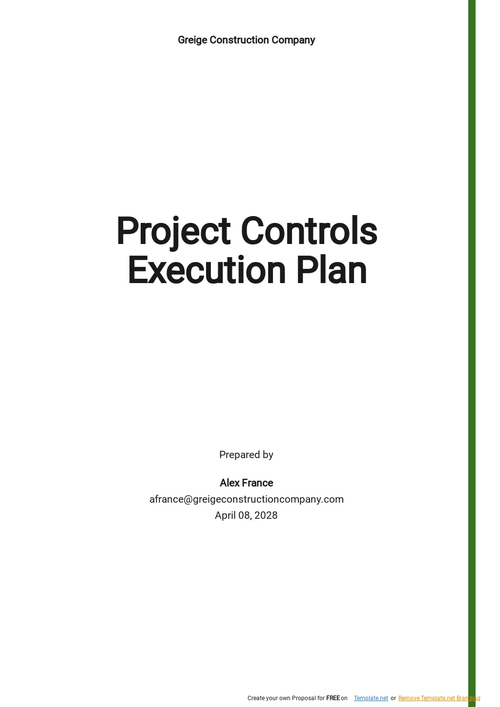 Building Construction Project Execution Plan Template - Google Docs ...