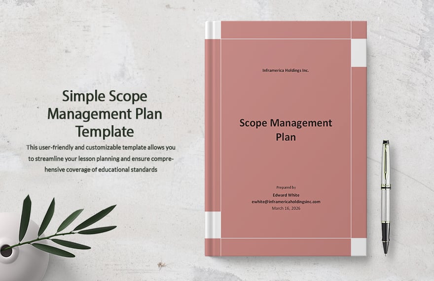 Simple Scope Management Plan Template