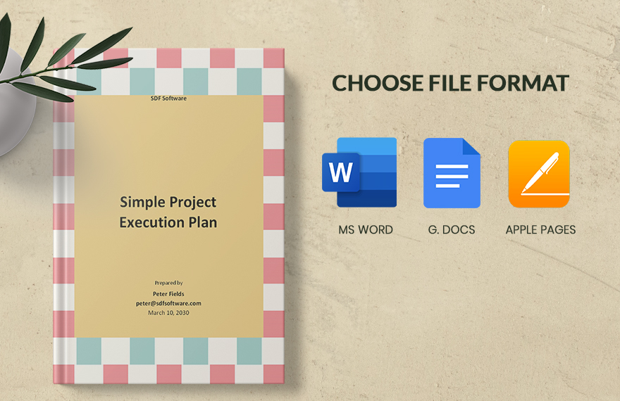 Simple Project Execution Plan Template