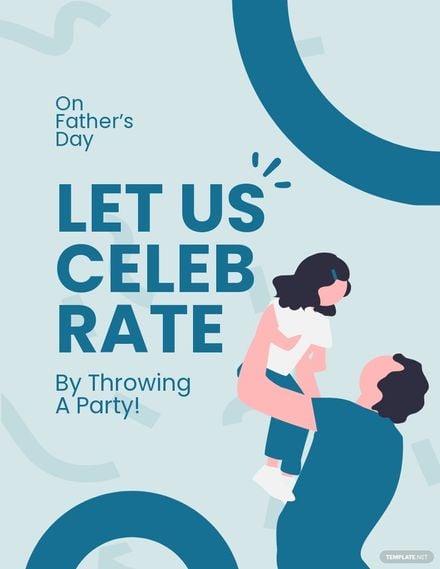 Father's Day Party Flyer Template