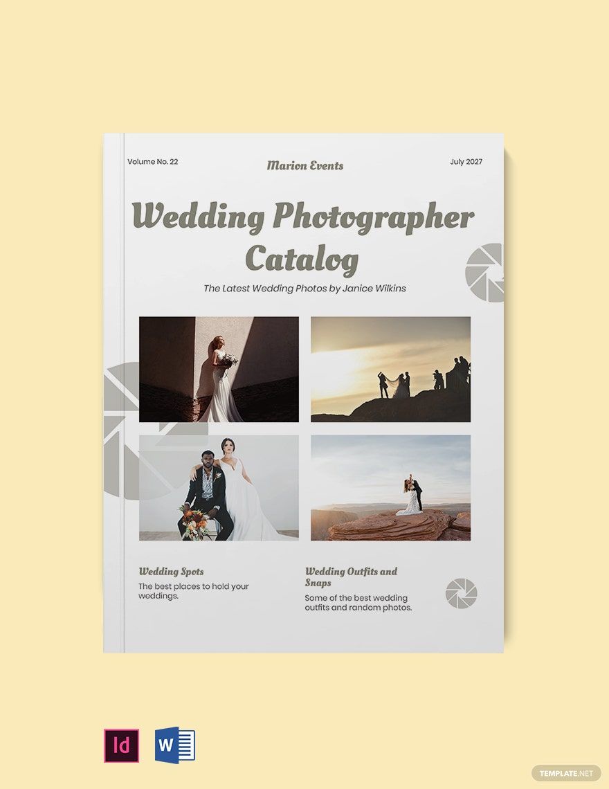 Wedding Photographer Portfolio Catalog Template