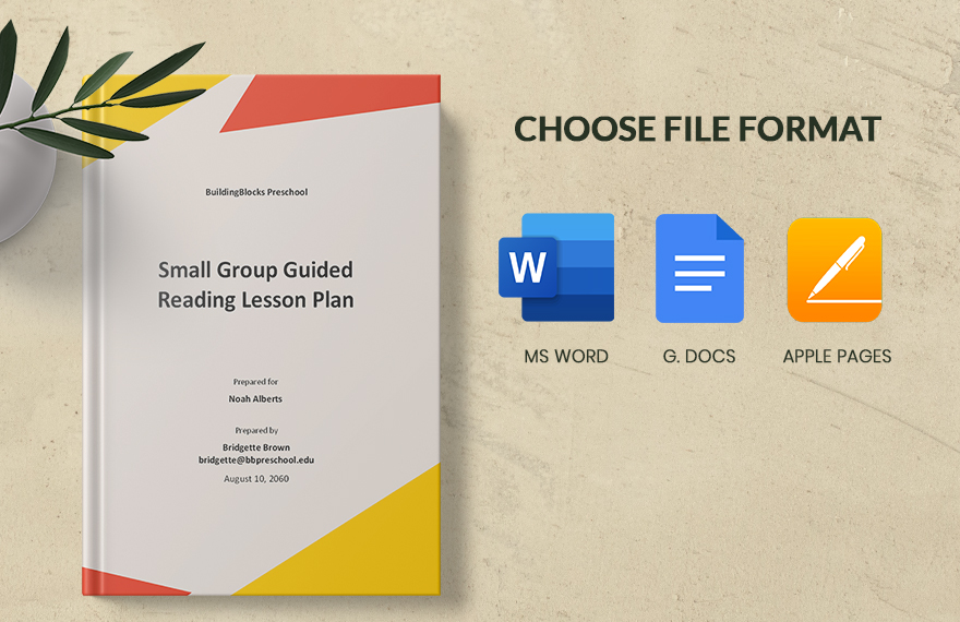 Small Group Guided Reading Lesson Plan Template
