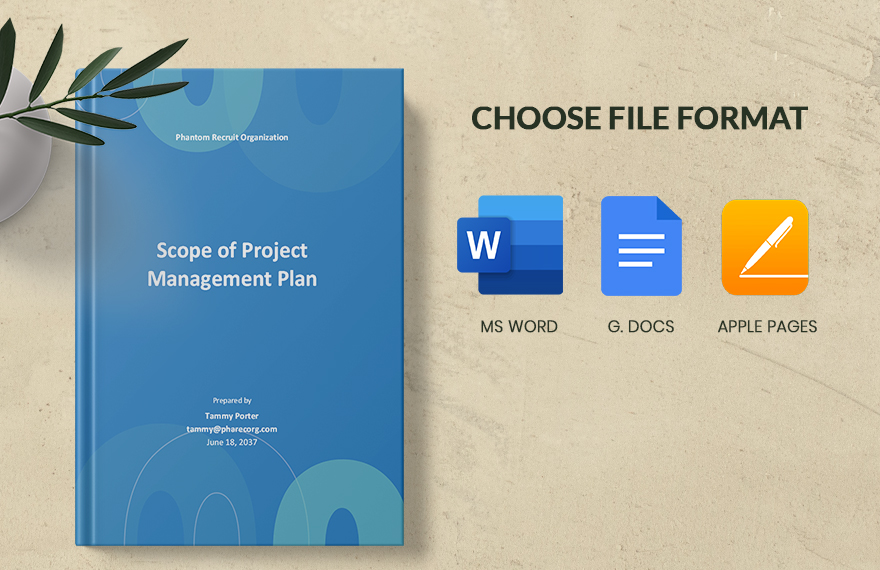 Scope of Project Management Plan Template