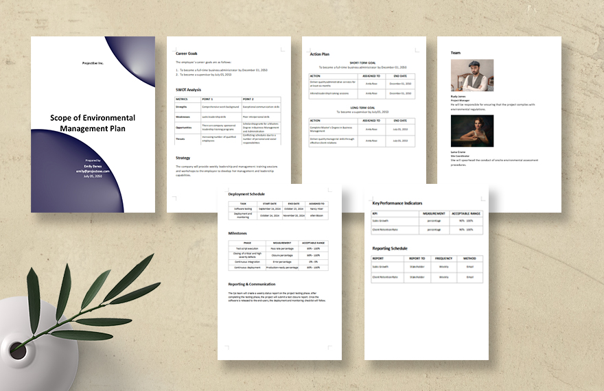 Scope of Environmental Management Plan Template