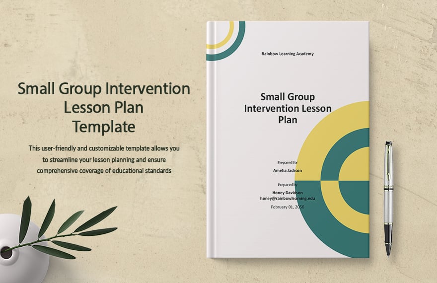 Small Group Intervention Lesson Plan Template
