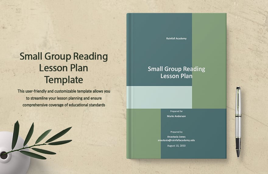 Small Group Reading Lesson Plan Template