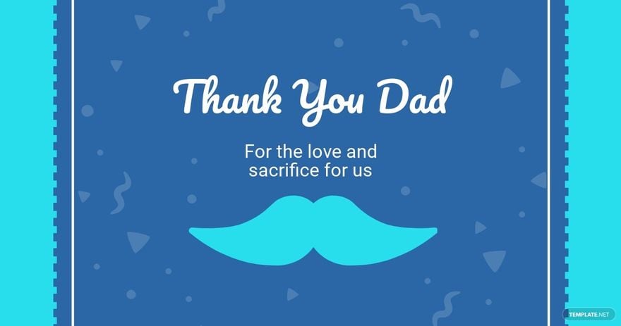 Free Thank You Dad Facebook Post Template