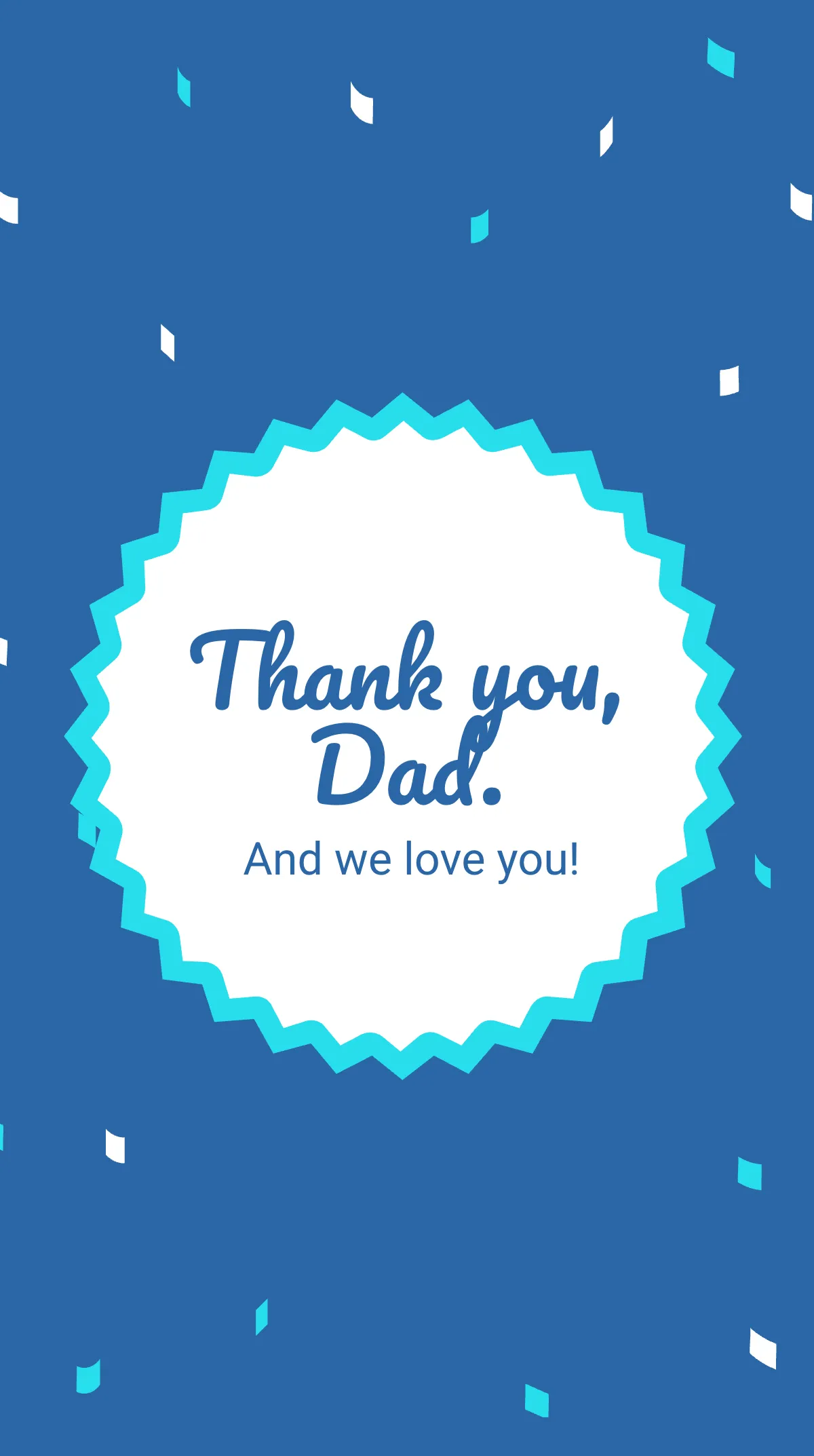 Free Thank You Dad Instagram Story Template to Edit Online