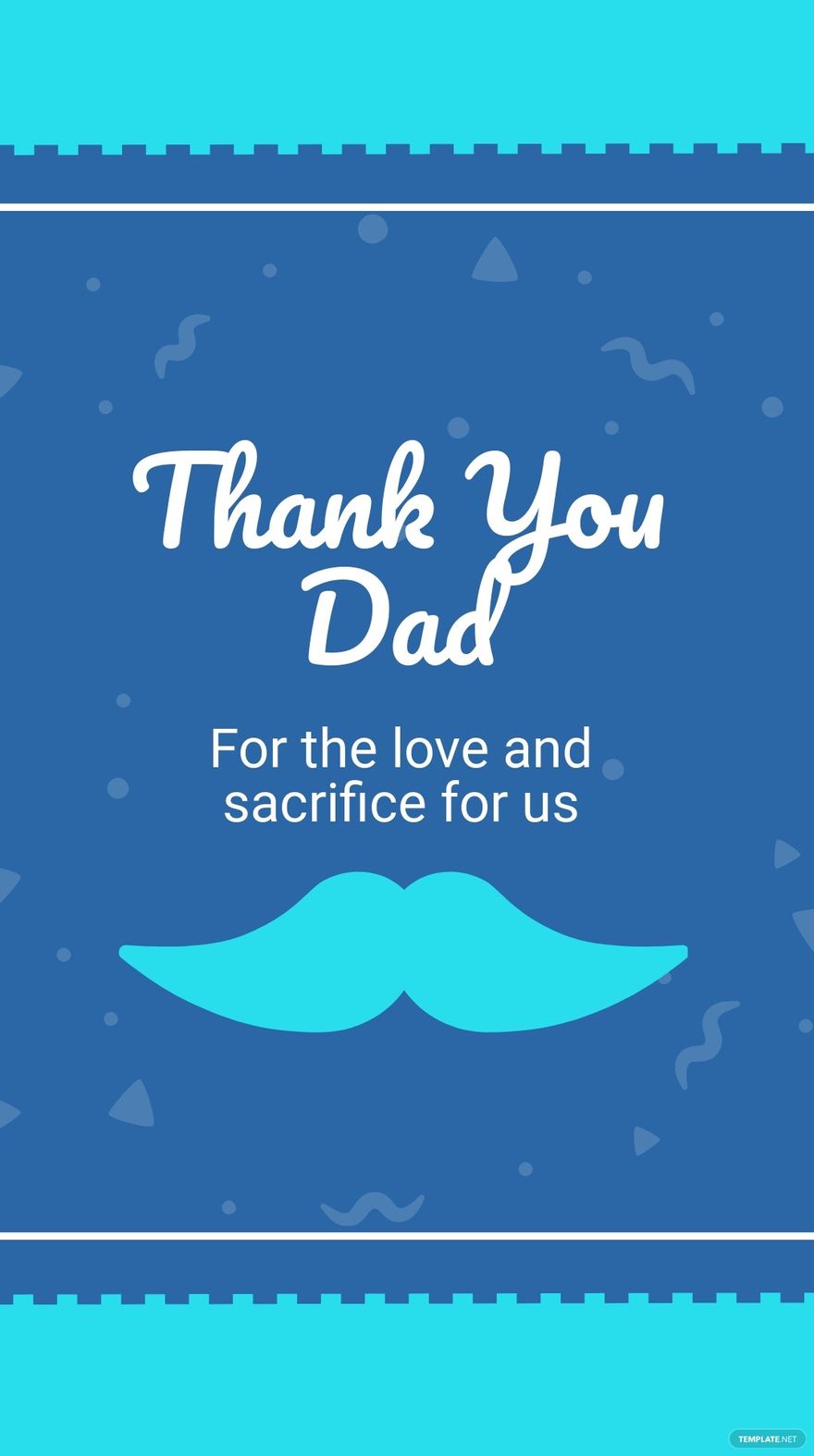 Free Thank You Dad Whatsapp Post Template