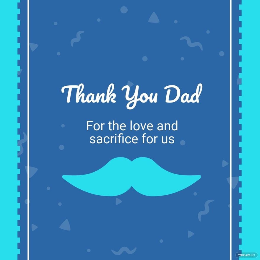 Free Thank You Dad Linkedin Post Template