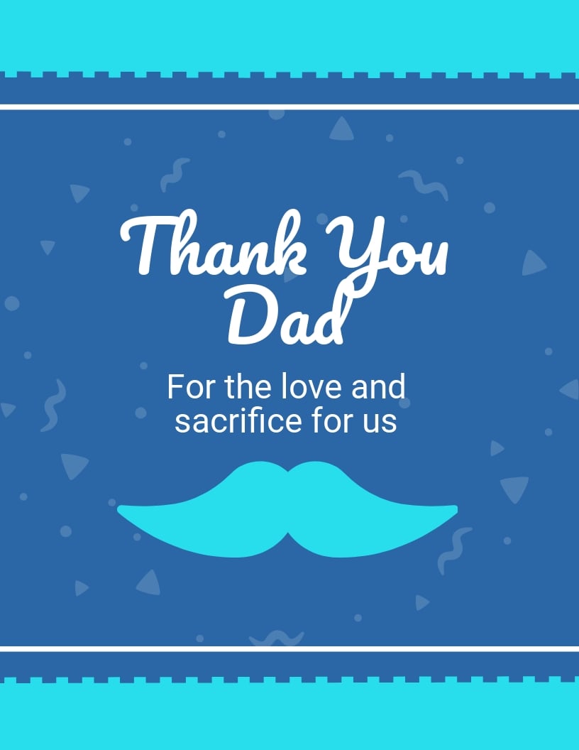 Thank You Dad Flyer Template