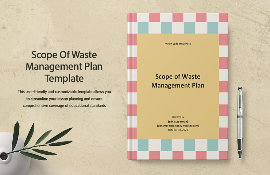 Scope Of Waste Management Plan Template