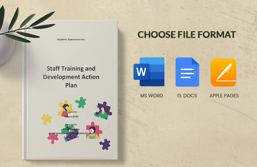 Staff Training And Development Action Plan Template