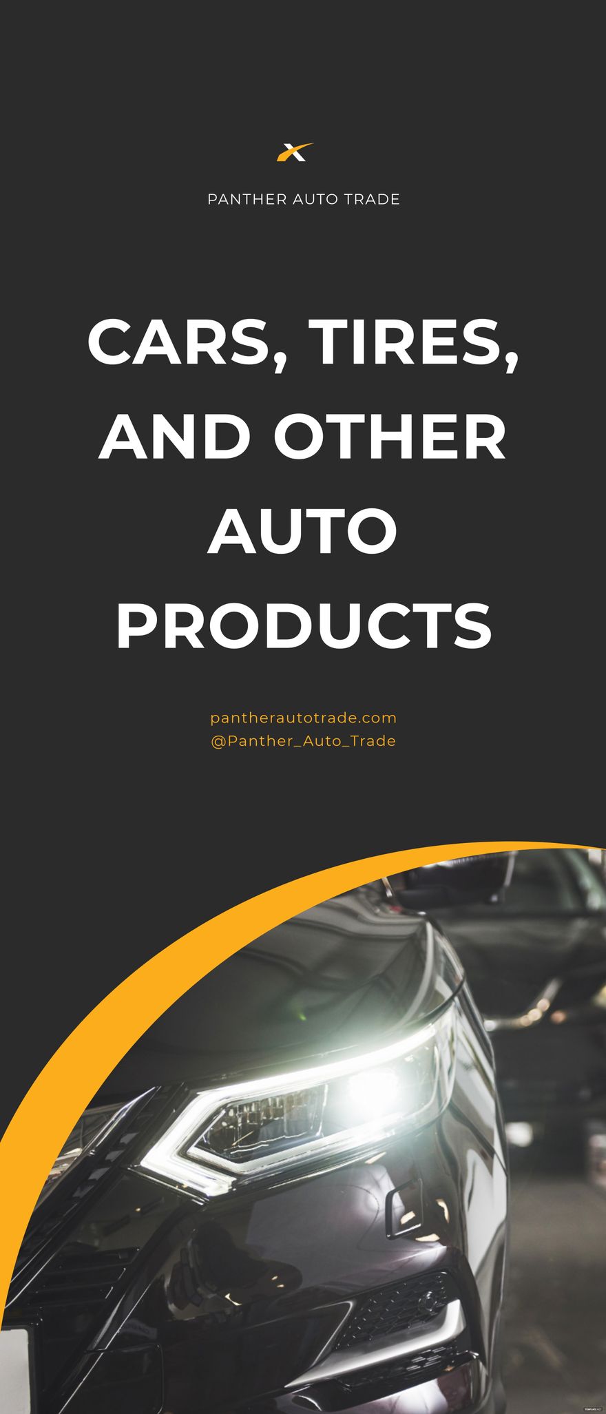 Auto Store Roll-up Banner Template in Word, Google Docs, Apple Pages, Publisher
