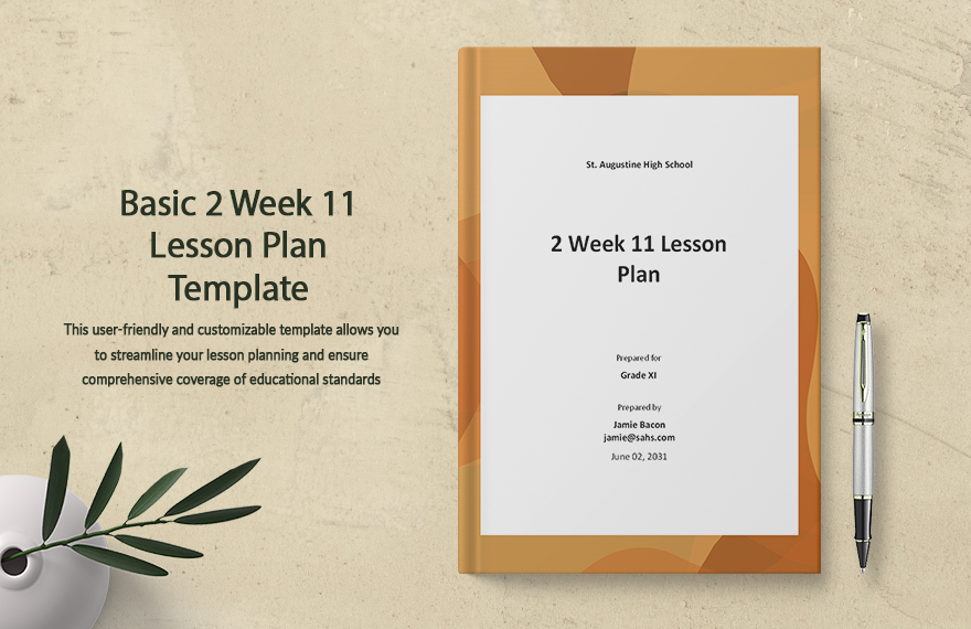 Basic 2 Week 11 Lesson Plan Template