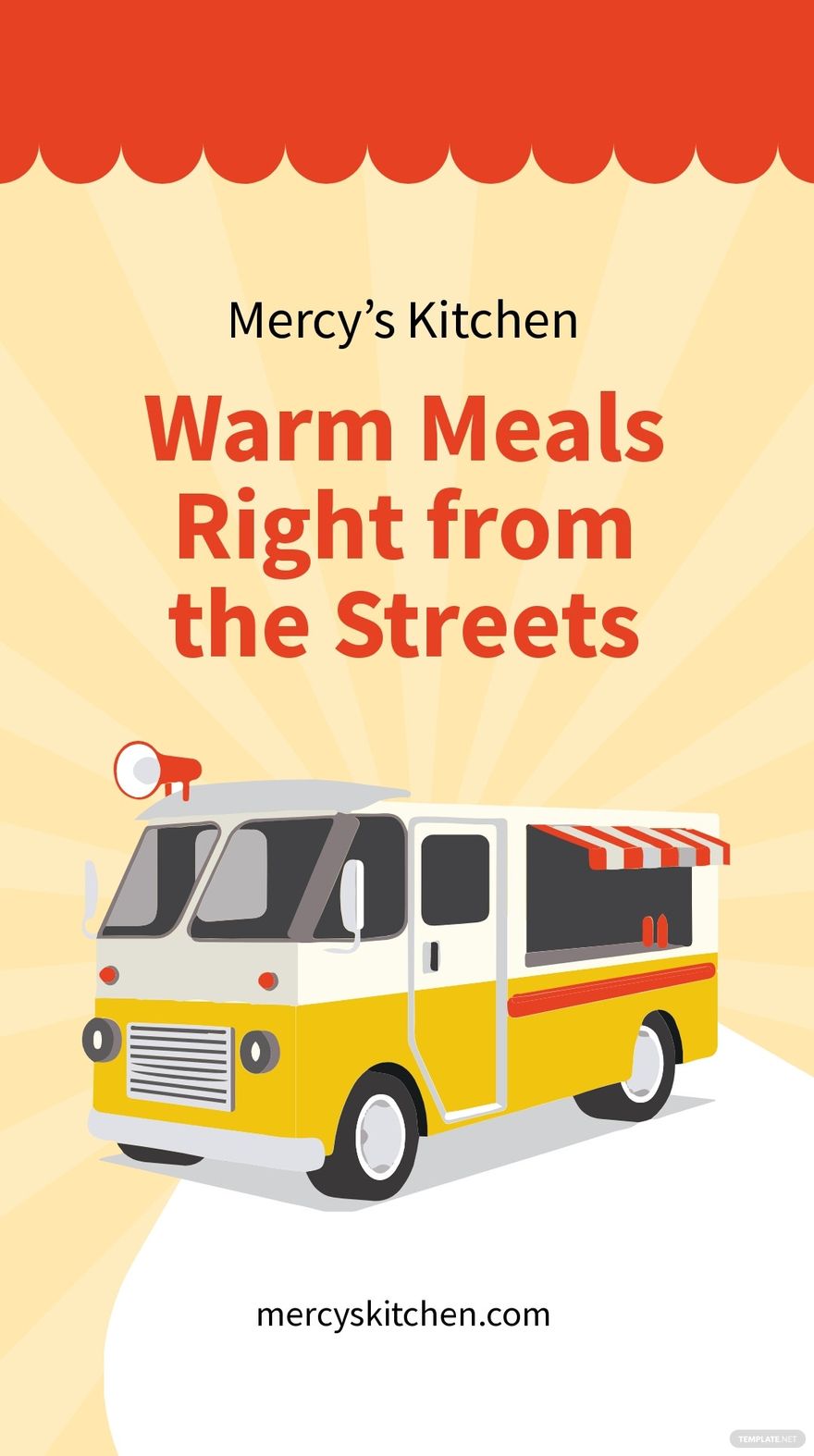 Free Fundraiser Food Truck Whatsapp Post Template