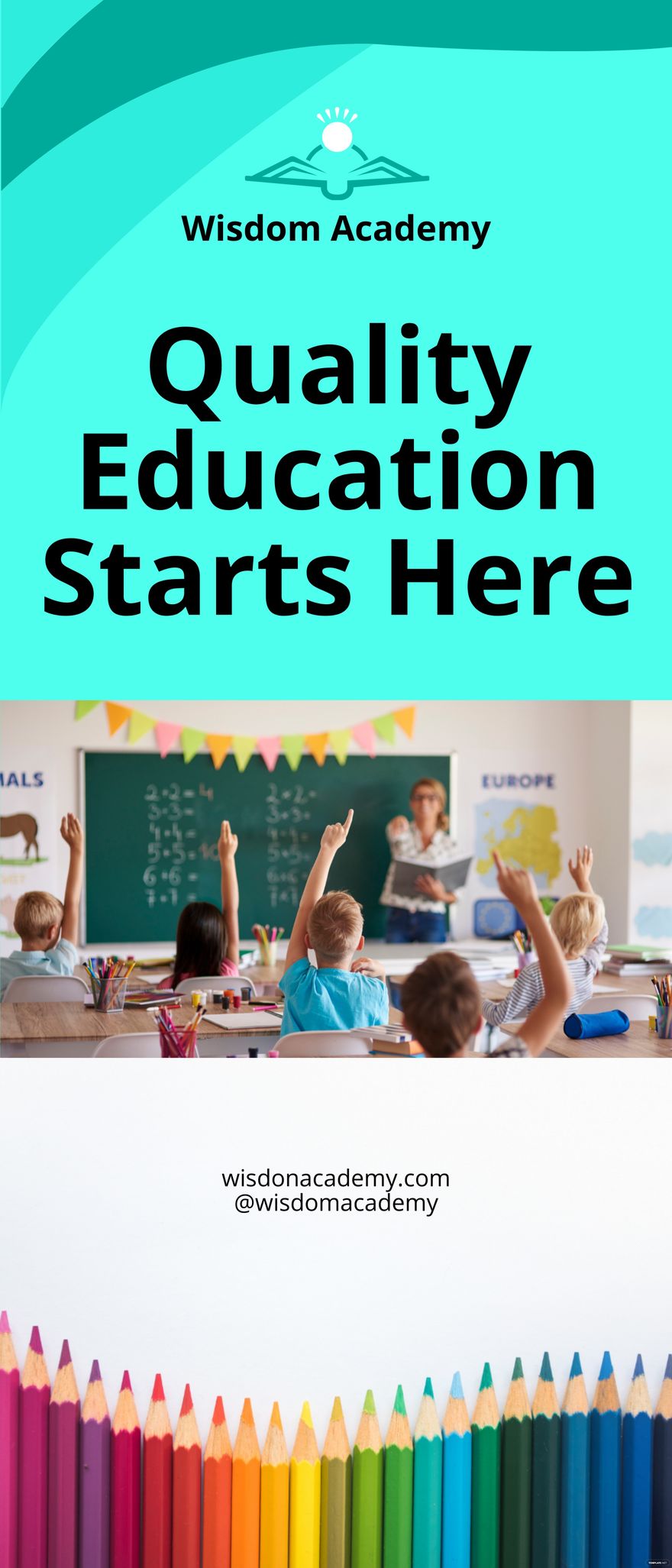 Back To School Rollup Banner Template