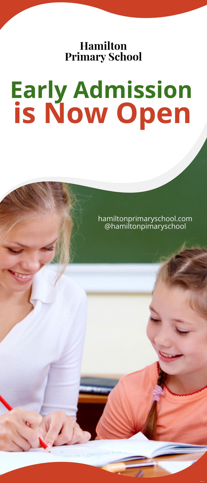 Junior School Rollup Banner Template in Word, Google Docs, Apple Pages, Publisher