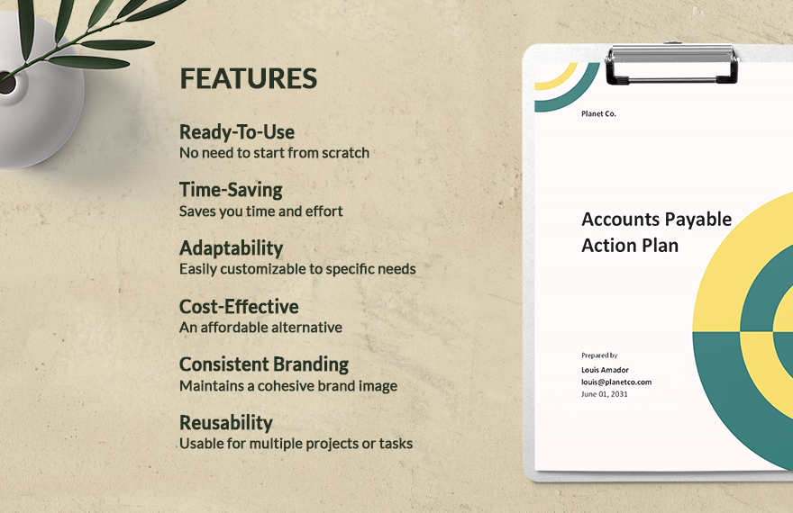 Accounts Payable Action Plan Template