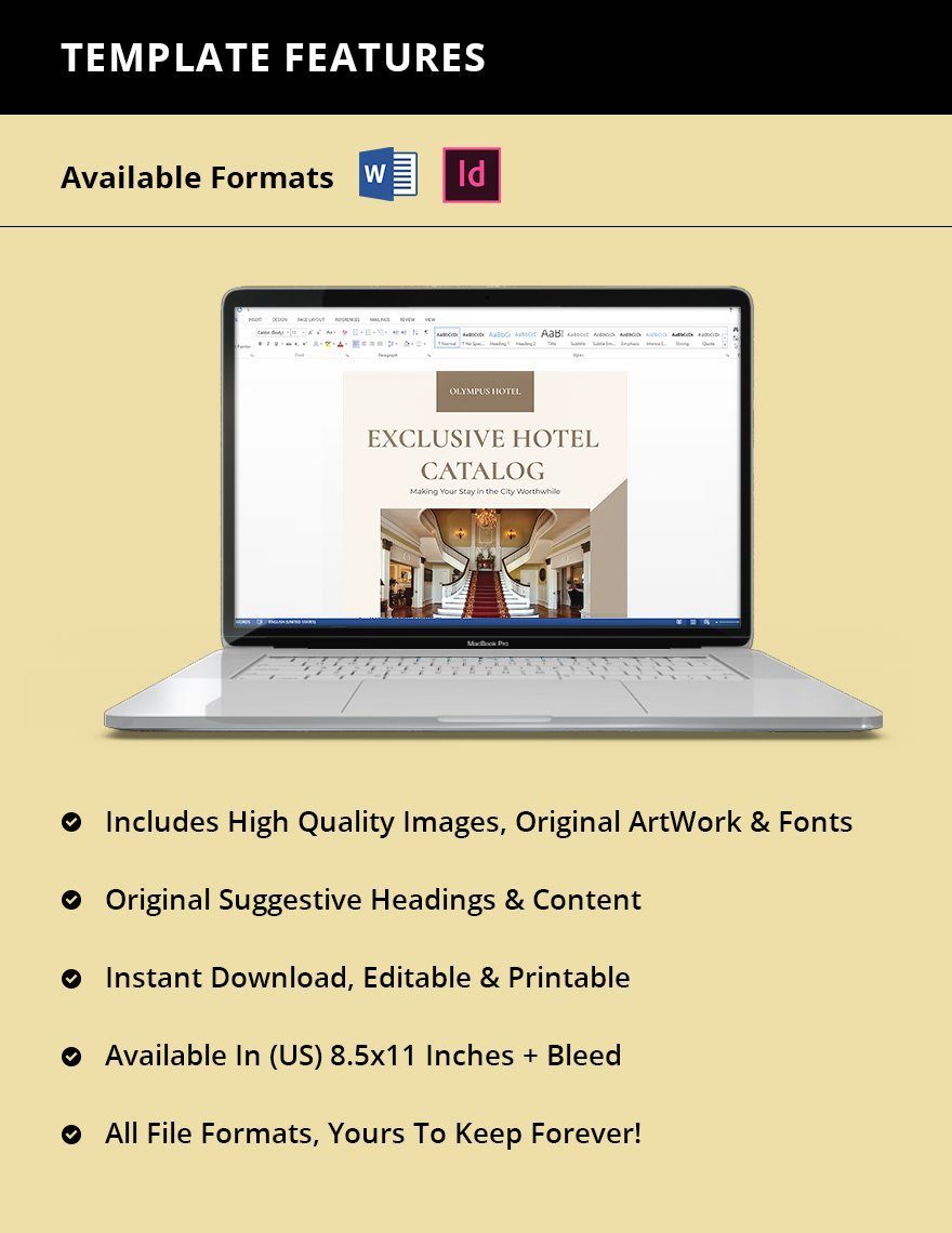 Exclusive Hotel catalog template
