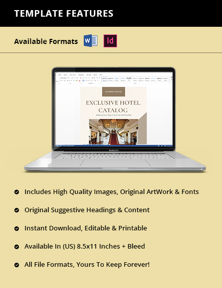 Exclusive Hotel catalog template Instruction