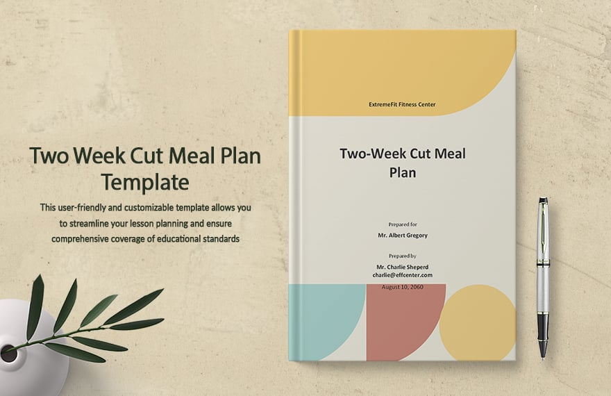 Two Week Cut Meal Plan Template 