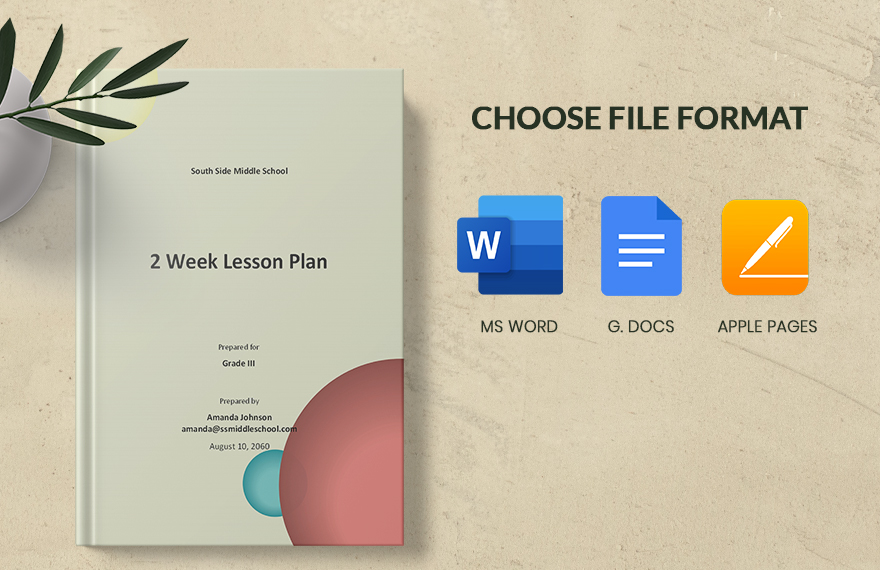 2 Week Lesson Plan Template 