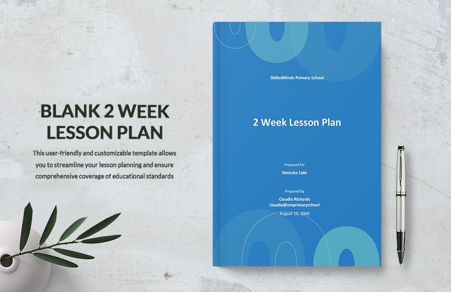 Blank 2 Week Lesson Plan Template