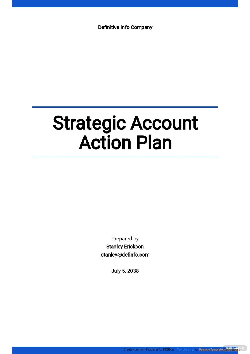 Strategic Account Action Plan Template Google Docs, Word, Apple Pages