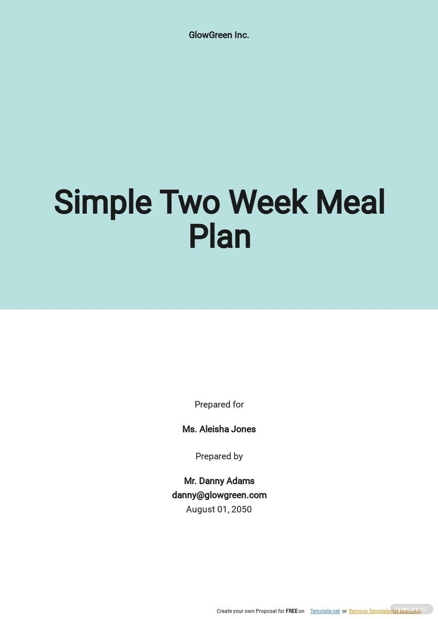 meal planning two weeks sheet