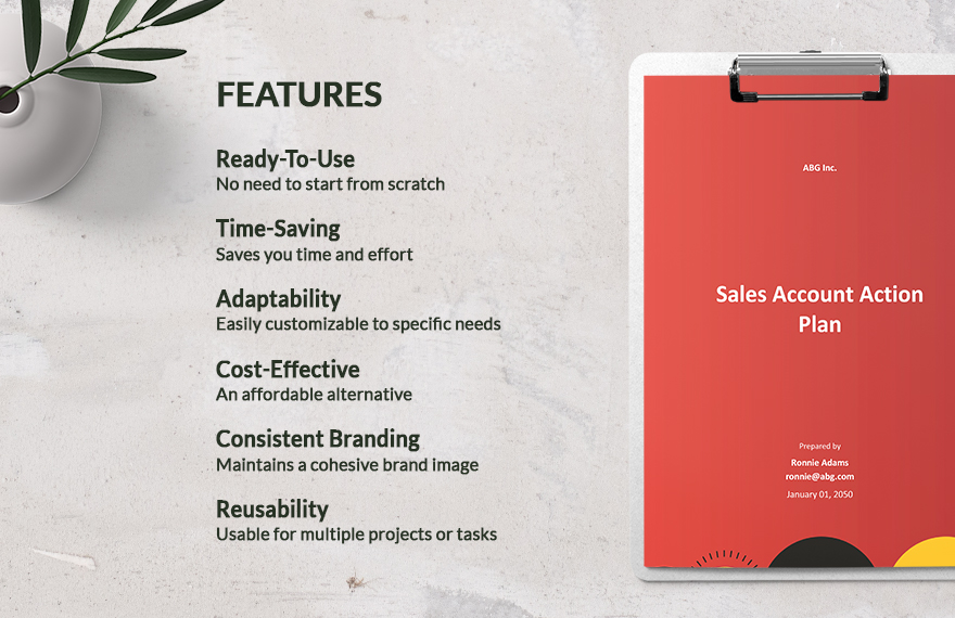 Sales Account Action Plan Template