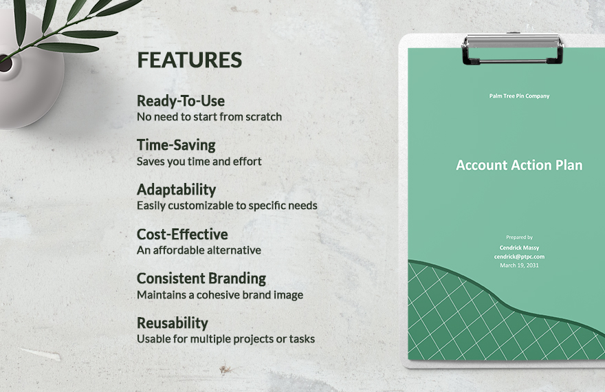 Simple Account Action Plan Template