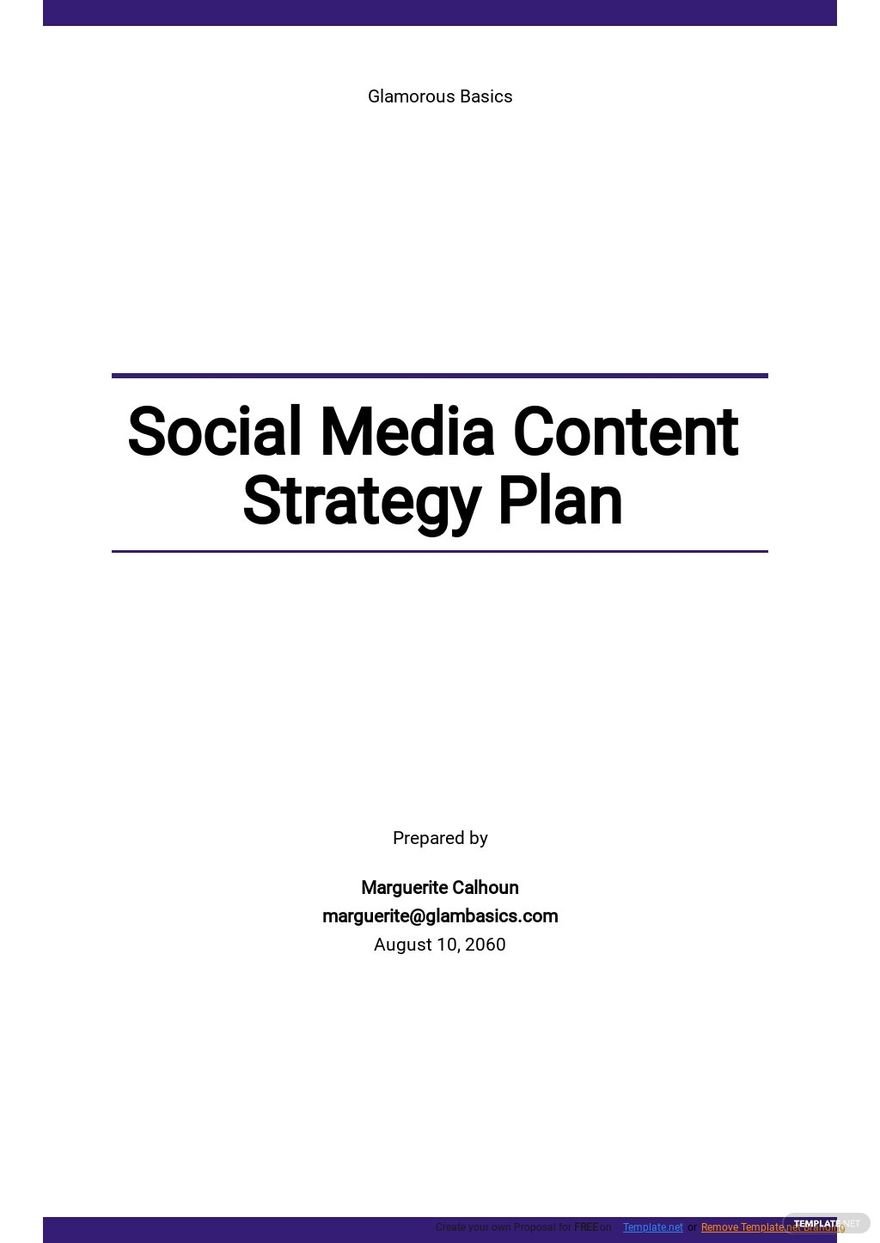 Social Media Content Strategy Plan Template .jpe