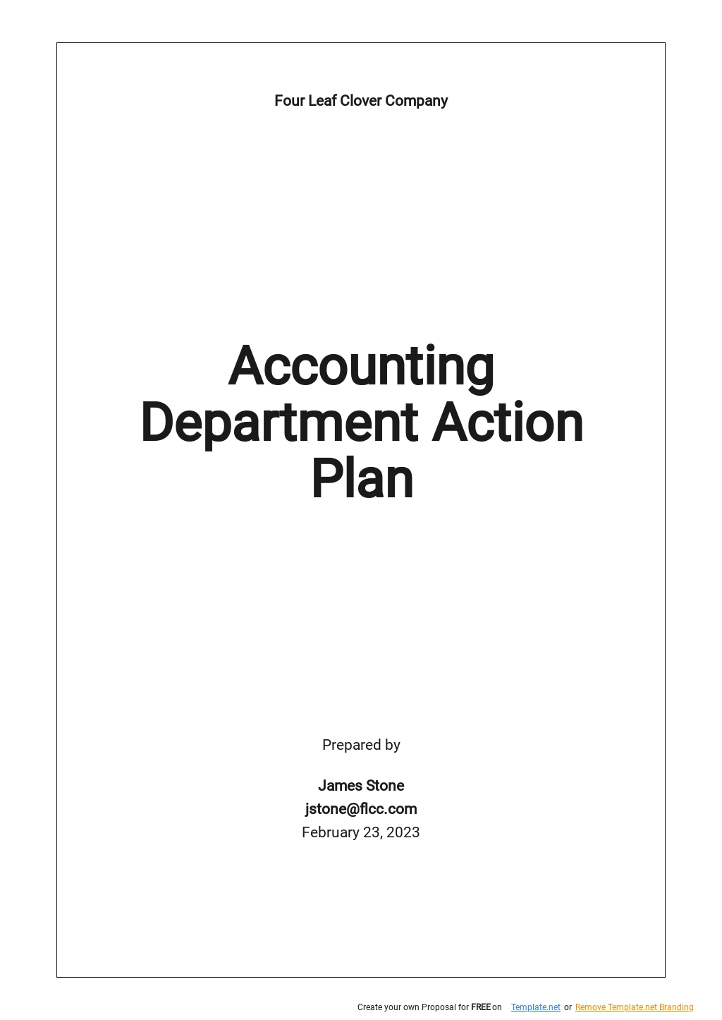 Accounting Plan Template - Google Docs, Word, Apple Pages 