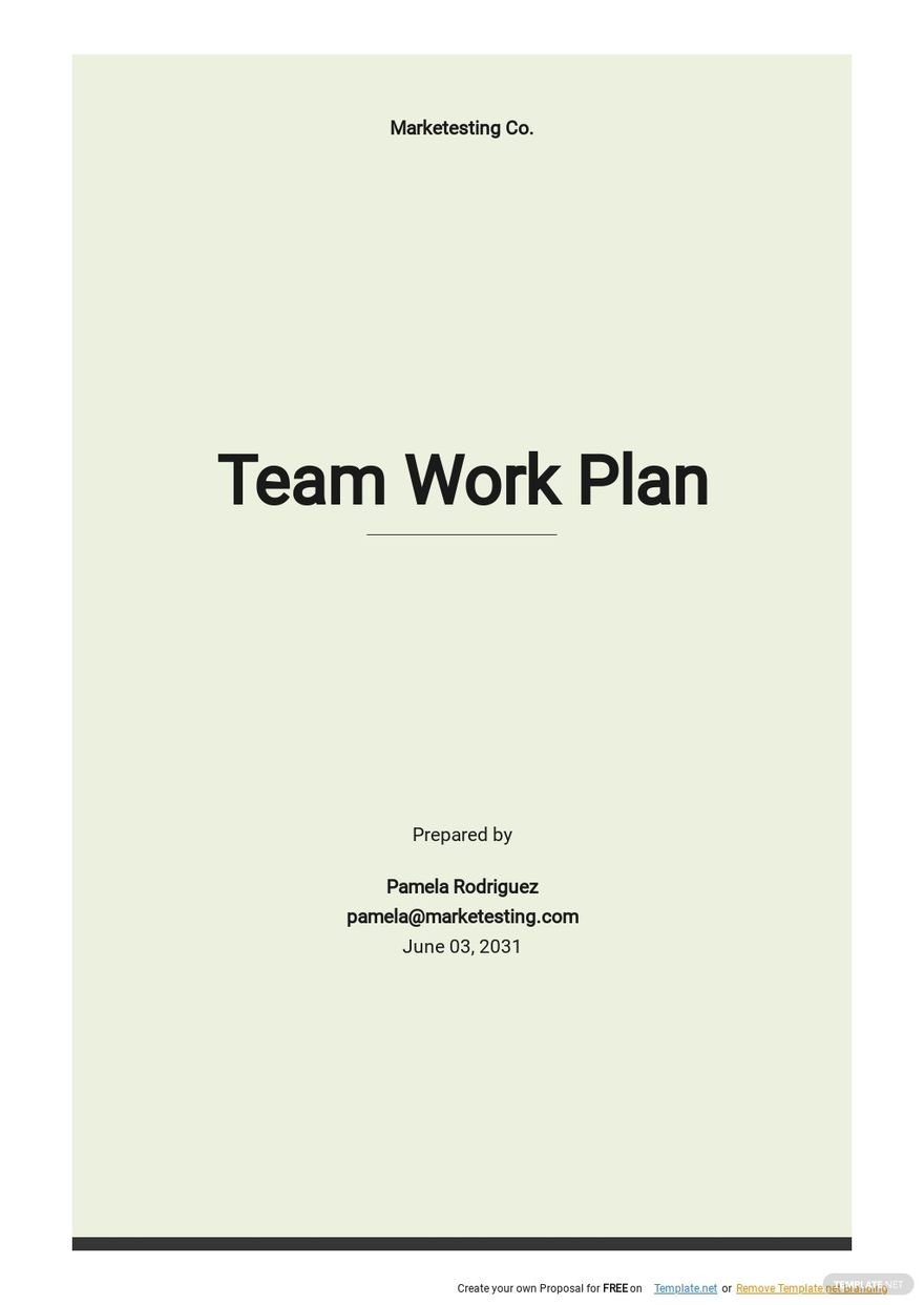 Team Action Plan Template Google Docs Word Apple Pages Template net