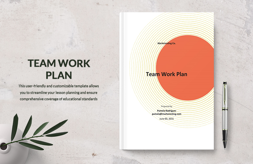 Team Work Plan Template in Word, Google Docs, PDF, Apple Pages