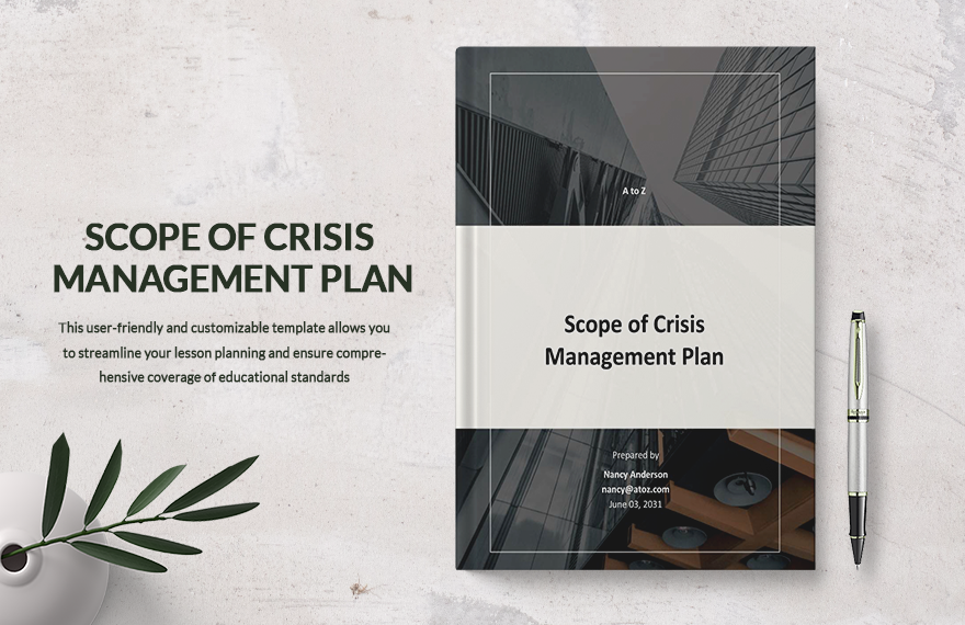 Scope of Crisis Management Plan Template