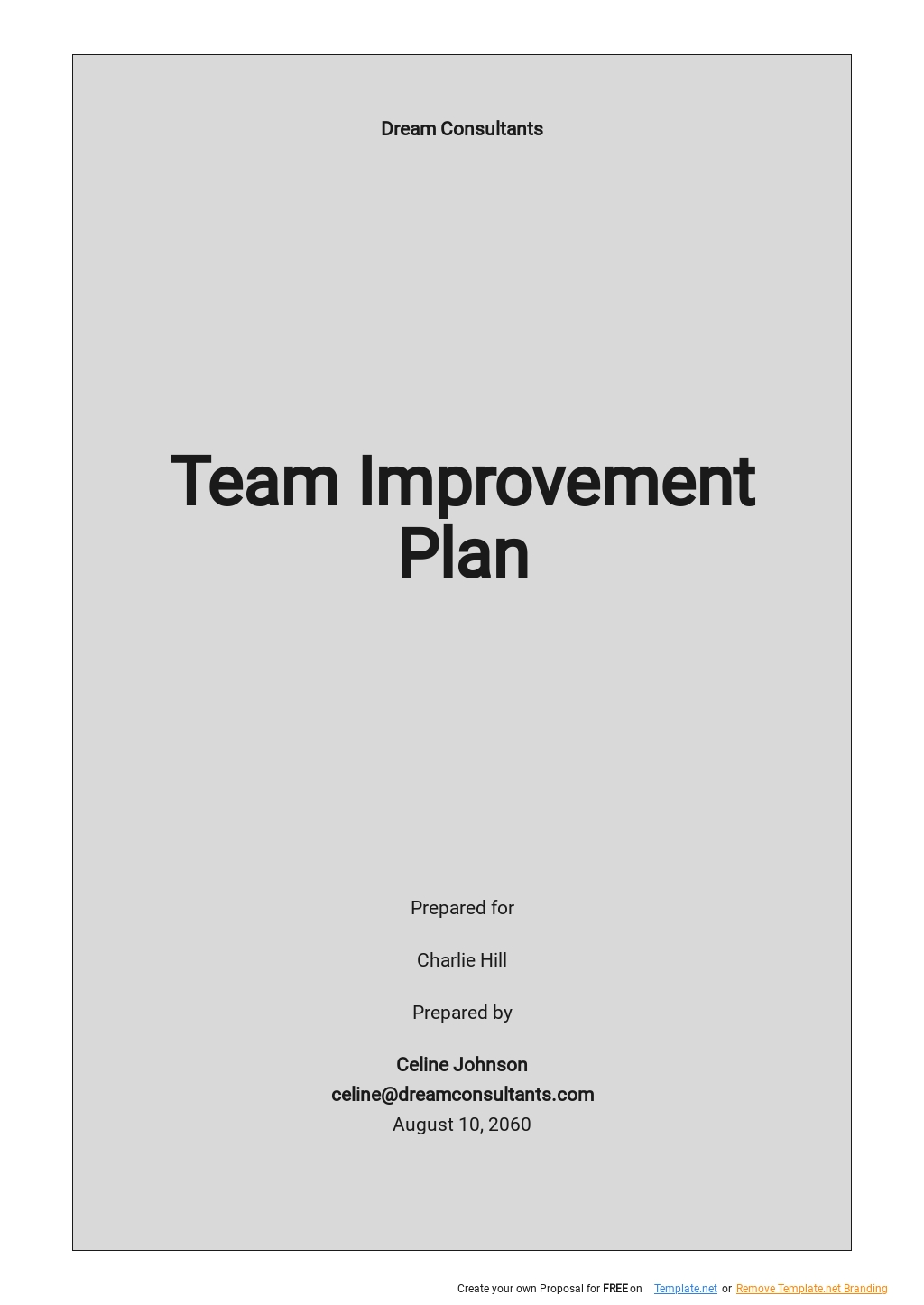 team business plan template