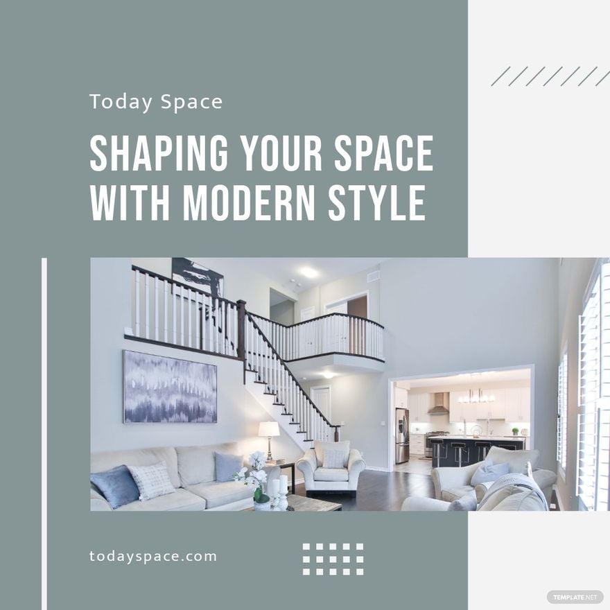 Free Modern Interior Design Instagram Post Template