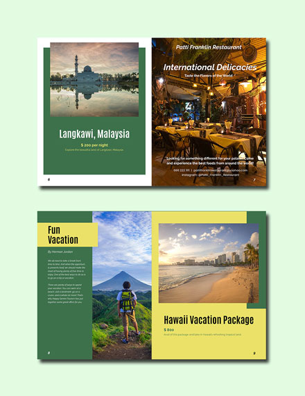 Simple Hotel  Travel Catalog Template